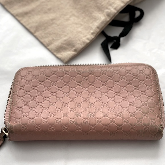 GUCCI - Micro Guccissima Zip Around Continental Wallet - Picture 8 of 16